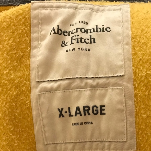 AUTHENTIC VINTAGE Y2K 🔥 ABERCROMBIE & FITCH GOLD ZIP UP HOODIE - Picture 4 of 9